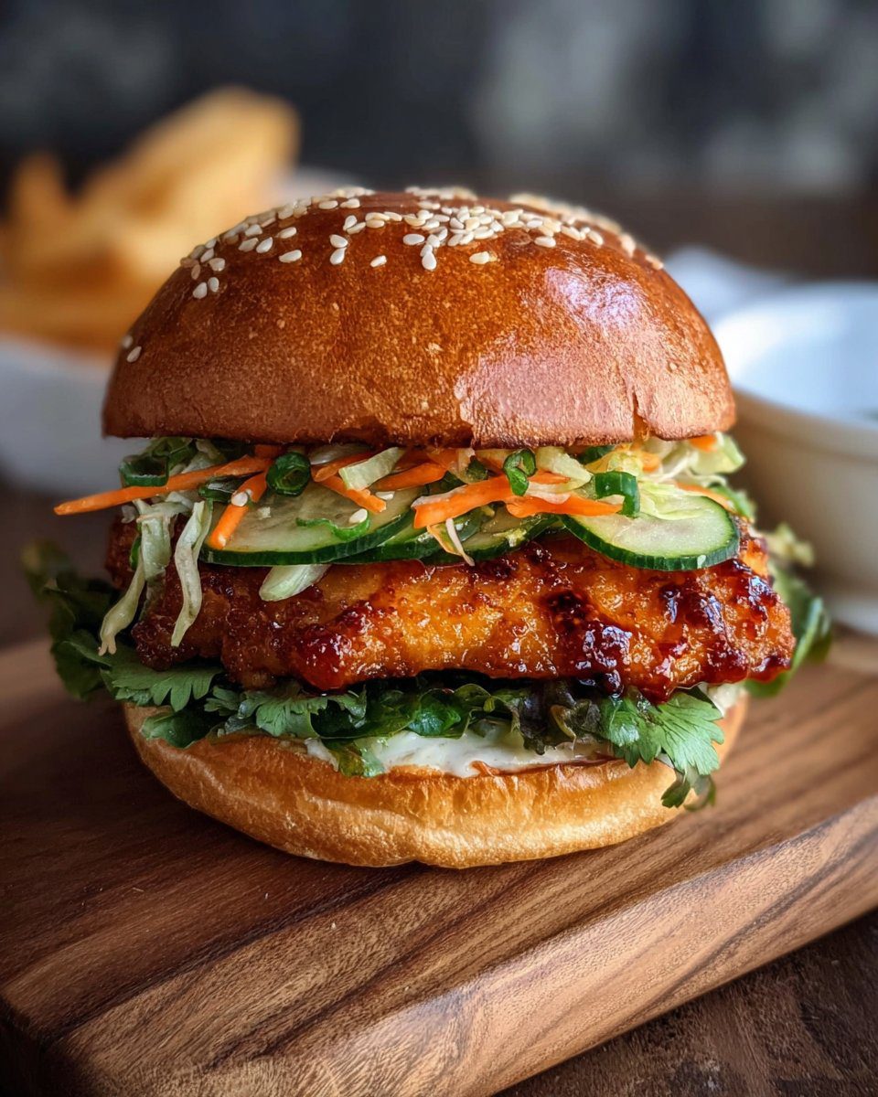 Flavorful Korean Chicken Burger Recipe with a Gourmet Twist
