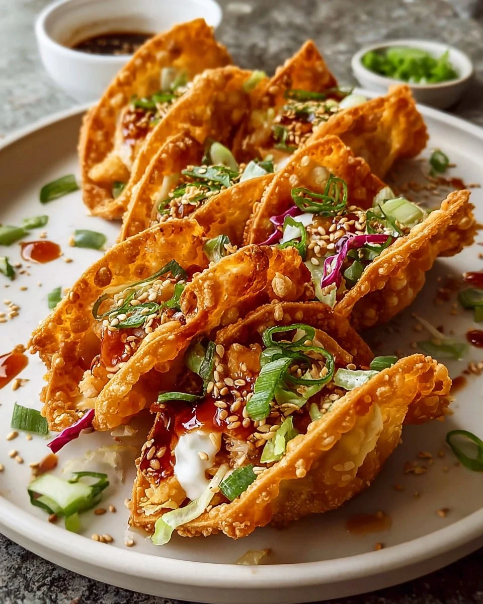 Crispy Chicken Wonton Tacos