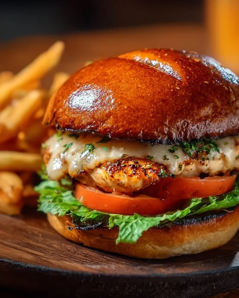 Delicious Spicy Chipotle Chicken Burger with fresh toppings and zesty sauce