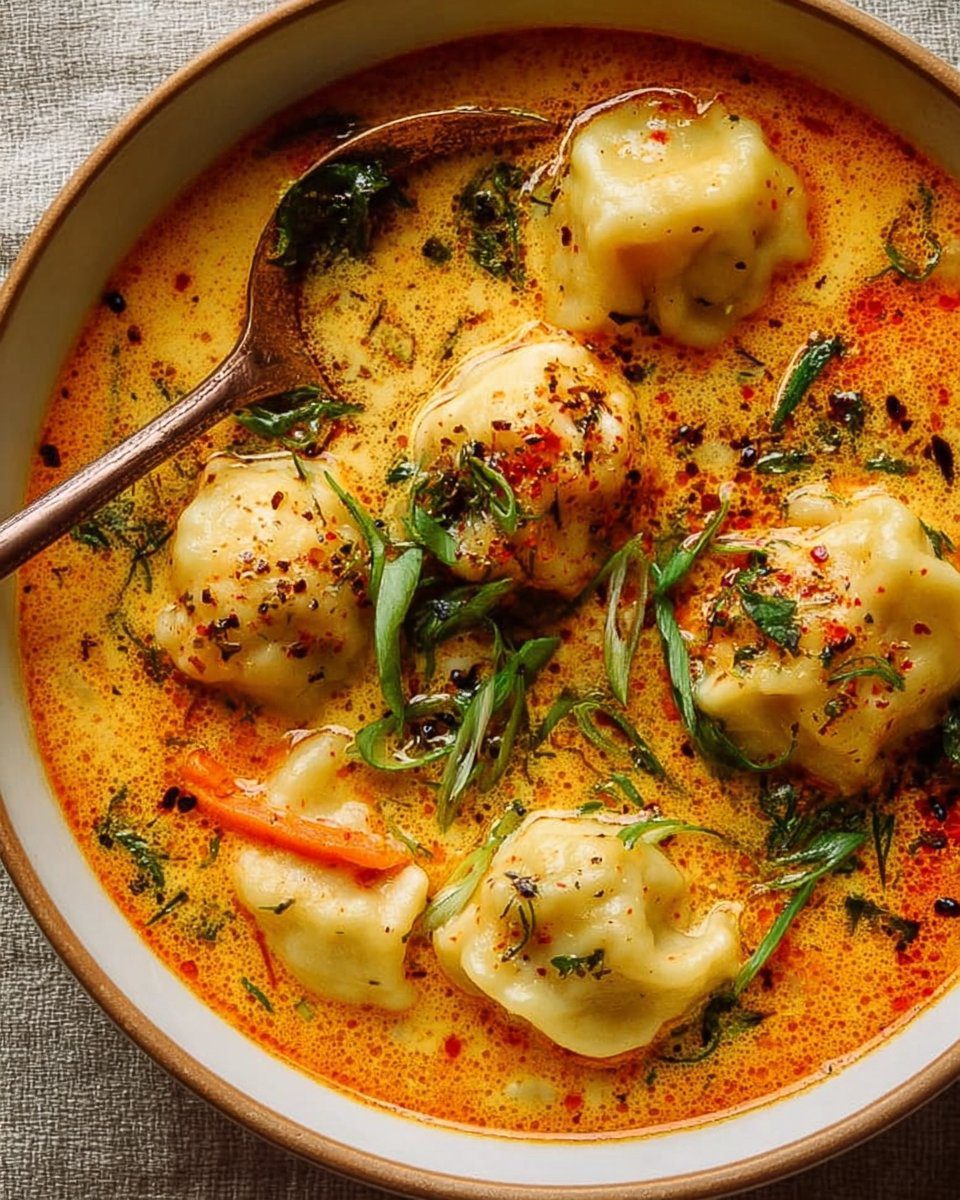 Coconut Curry Soup with Dumplings