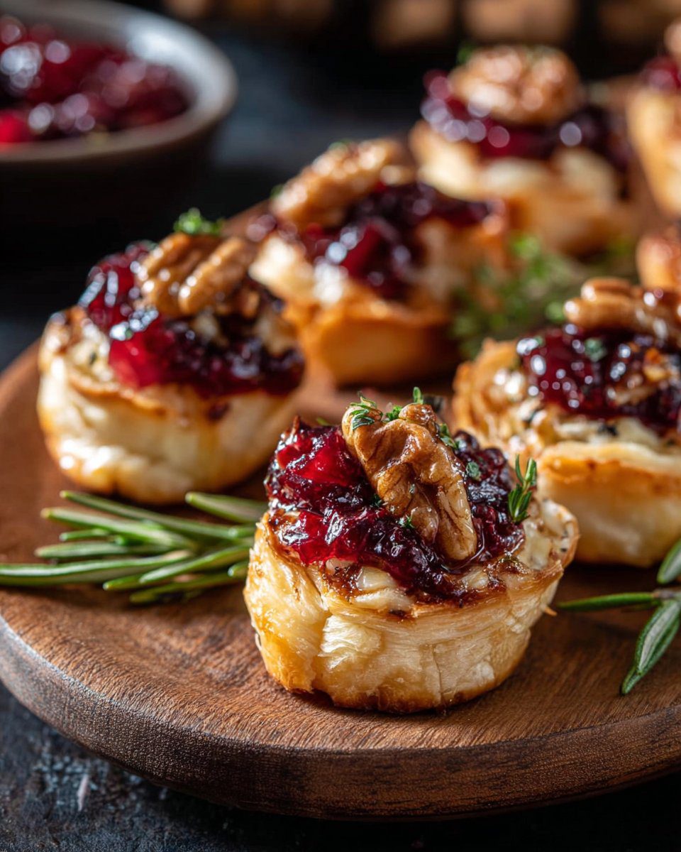 Baked Cranberry Brie Bites
