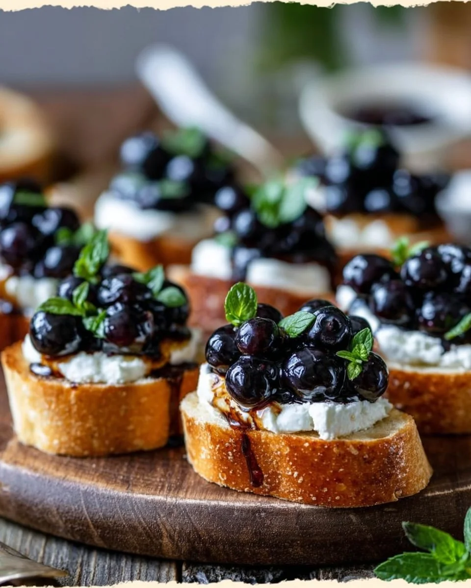 Blueberry Goat Cheese Crostini