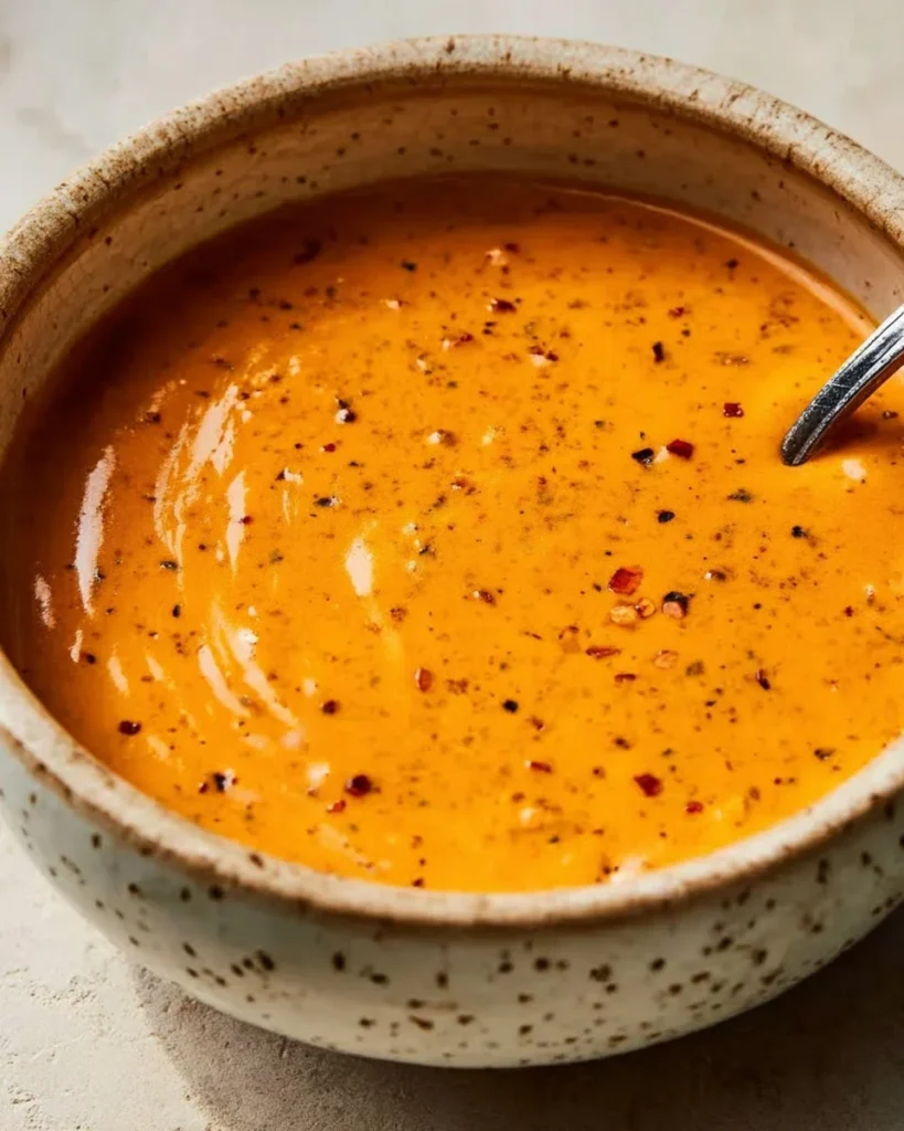 Creamy Chipotle Sauce with Garlic and Sour Cream in a bowl