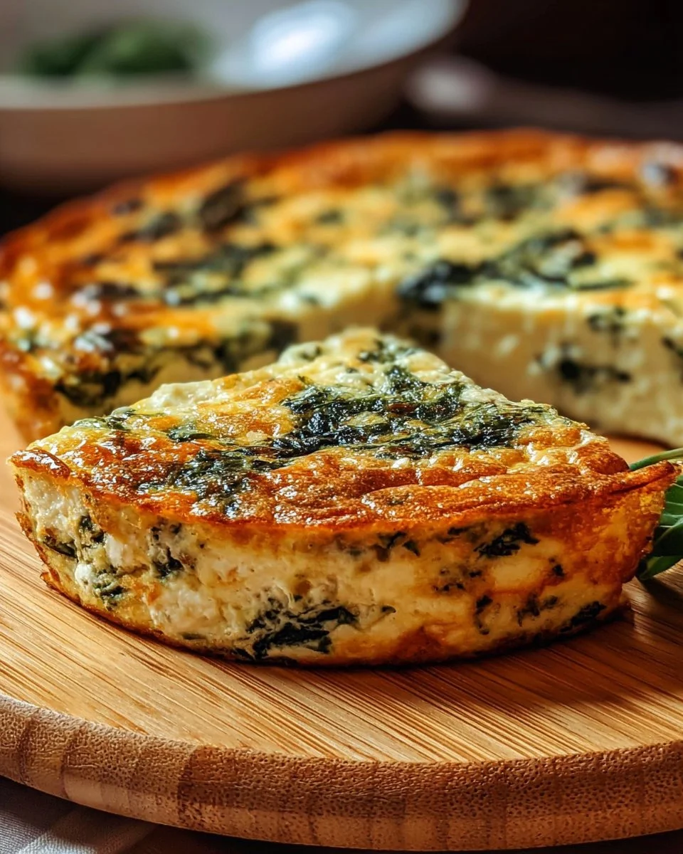 Cottage Cheese and Spinach Crustless Quiche