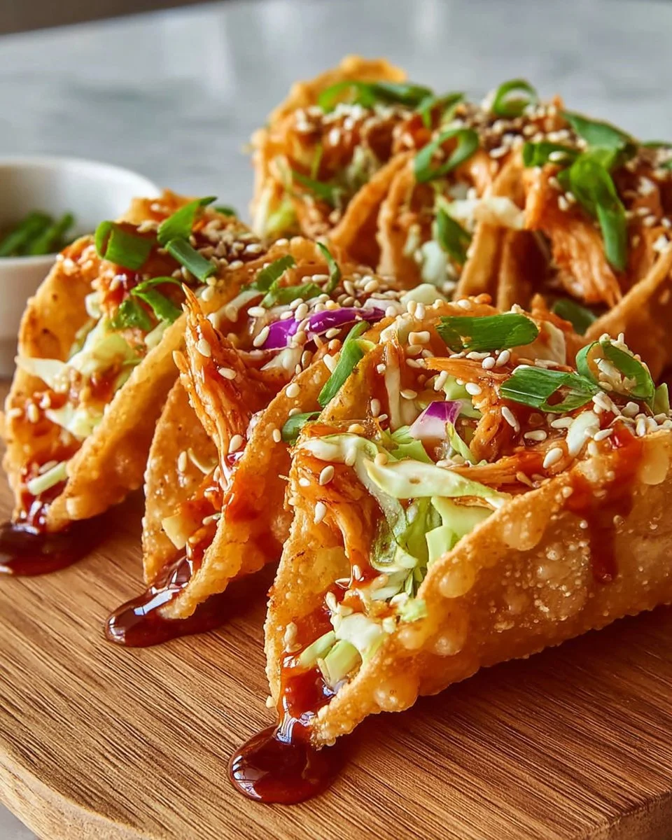 Crispy Chicken Wonton Tacos