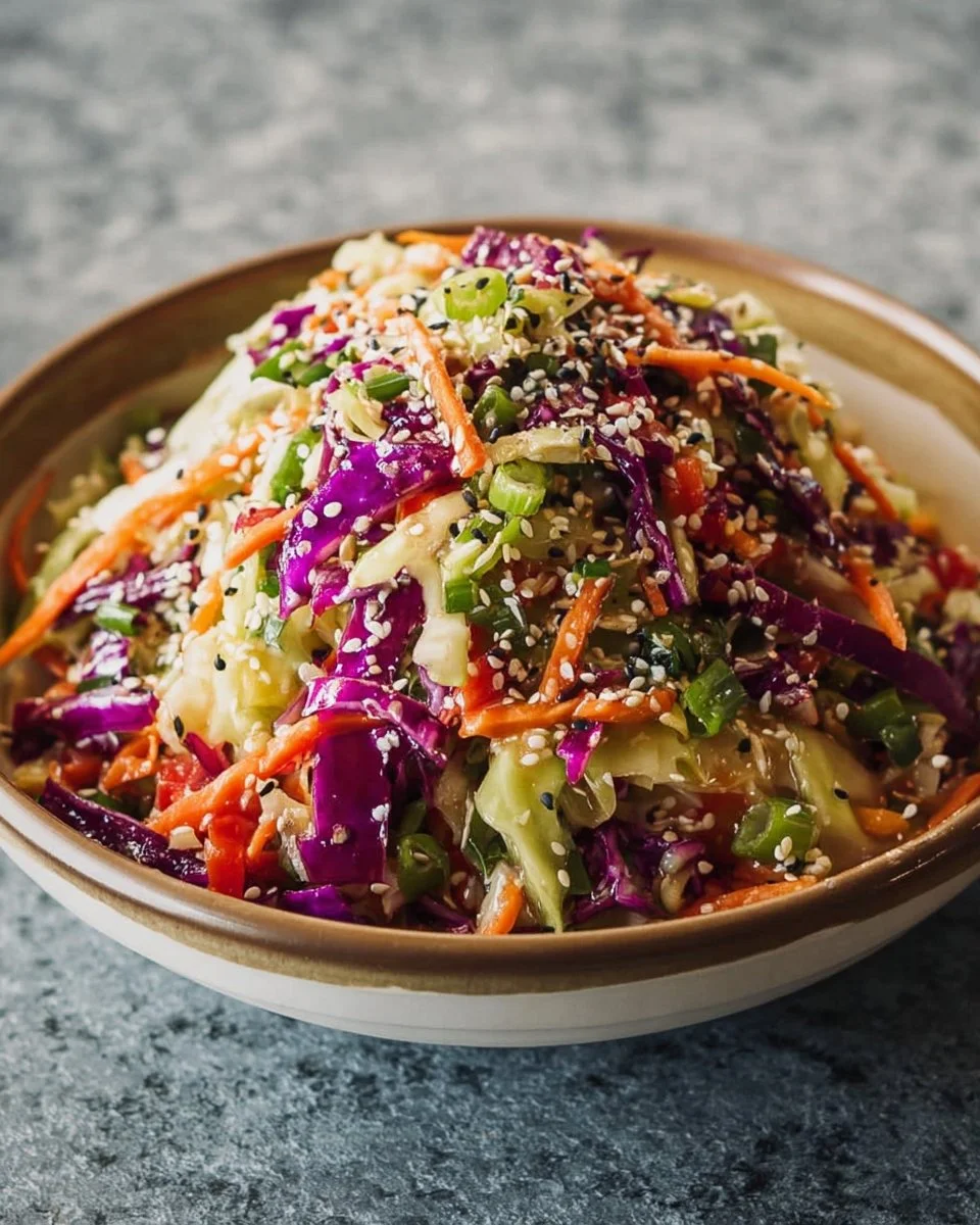 Crunchy Asian Cabbage Slaw with Addictive Sesame Dressing: A Bright, Bold, Irresistible Classic