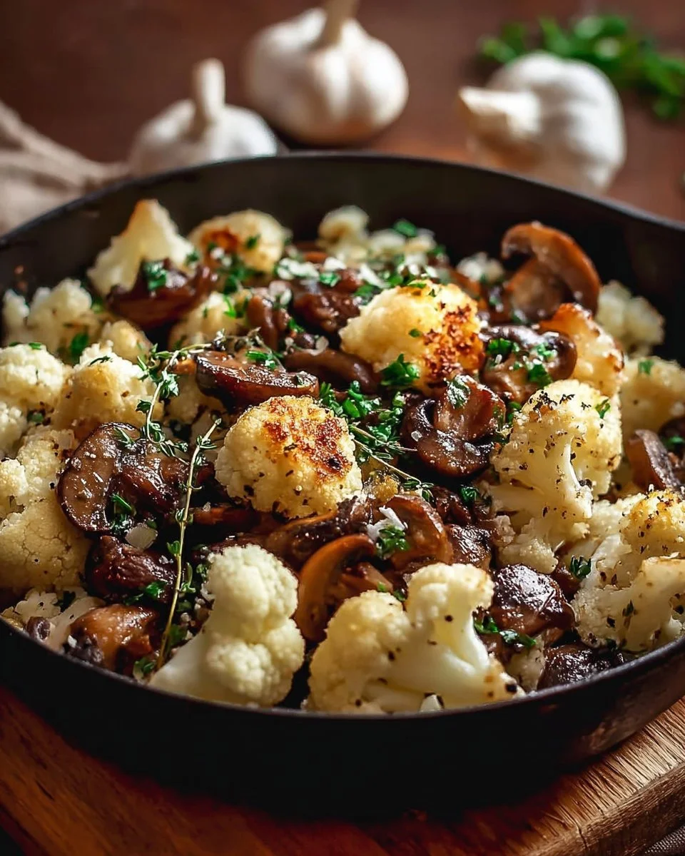Garlic Cauliflower Mushroom Skillet: Quick & Delicious Dish