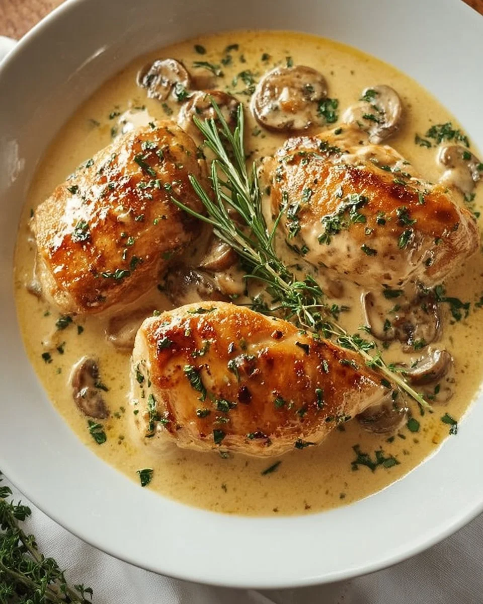 Irish Chicken in Whiskey Cream Sauce
