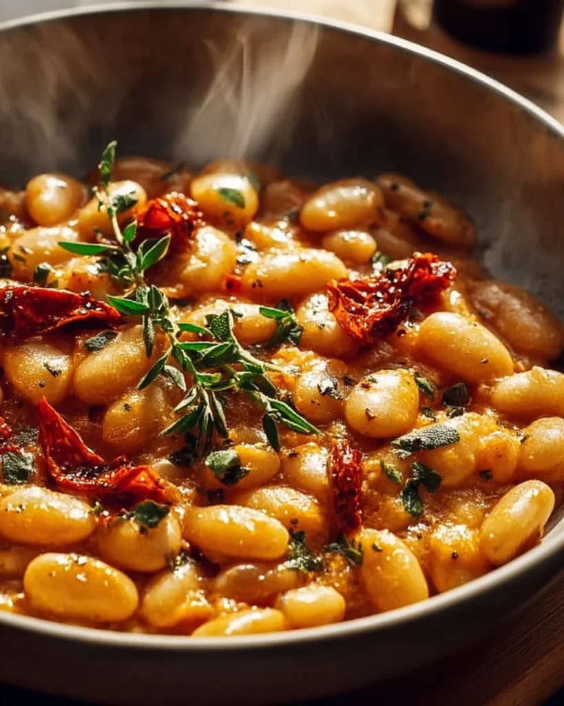 Delicious Tuscan Marry Me Butter Beans dish served on a plate