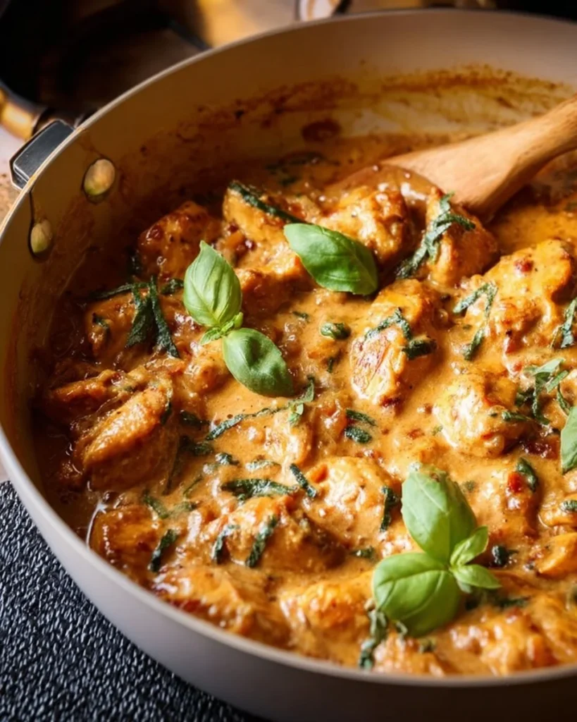 Whole30 Marry Me Chicken recipe with creamy sauce and herbs