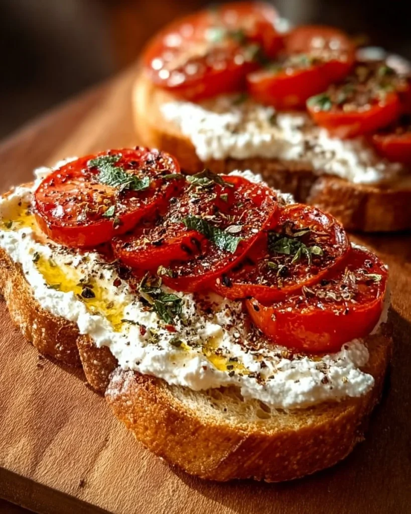 Delicious 5-ingredient ricotta and tomato sourdough toast