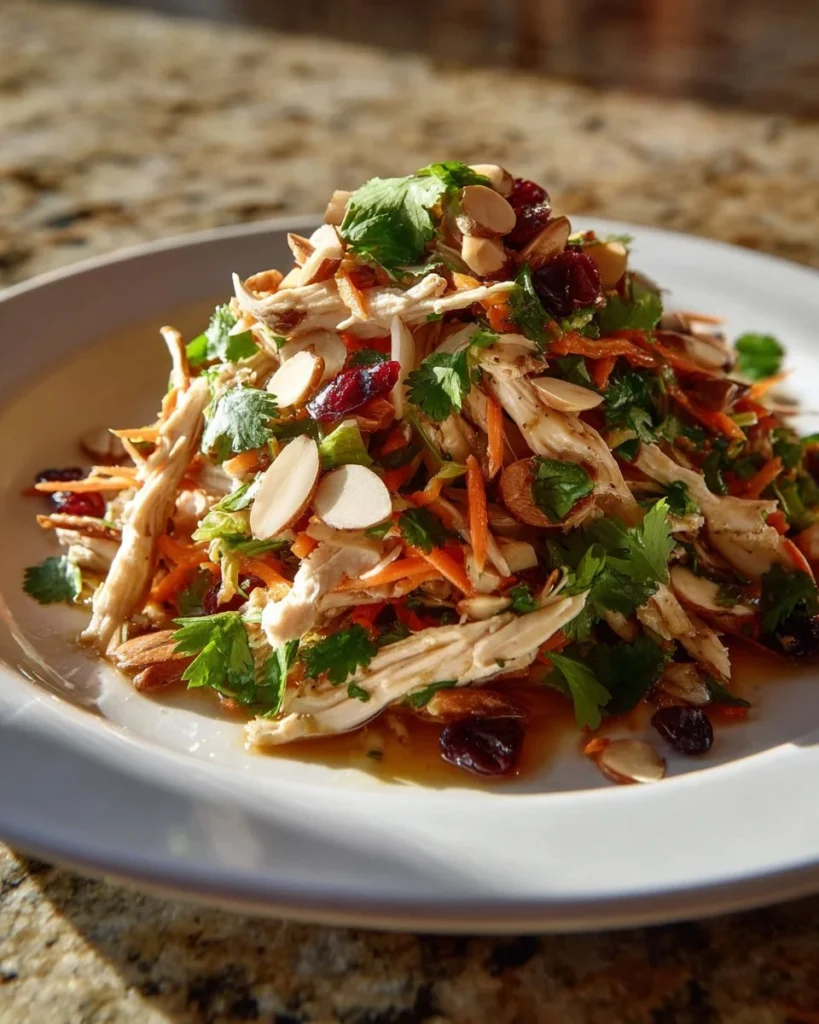 Asian Chicken Cranberry Salad with fresh ingredients and vibrant colors