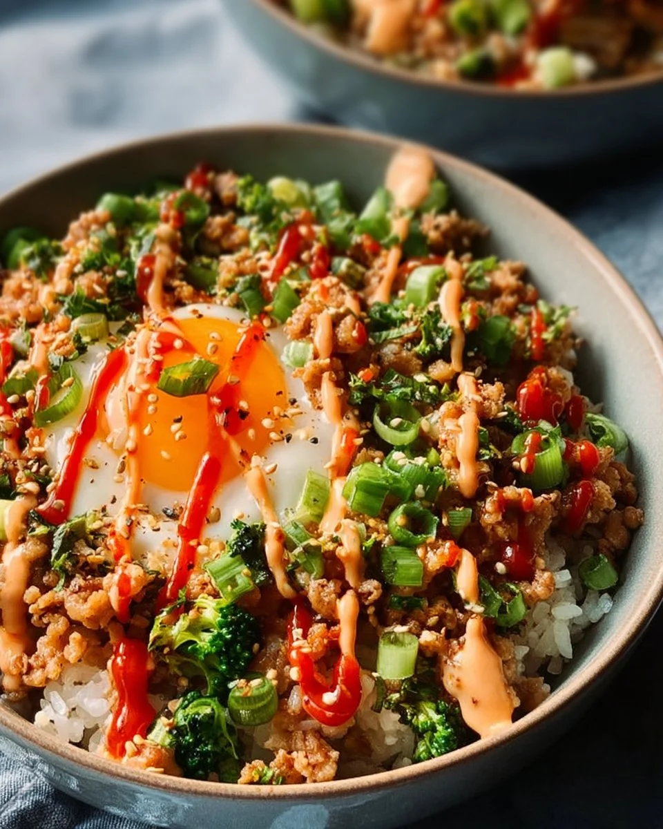 Bang Bang Ground Turkey Rice Bowls