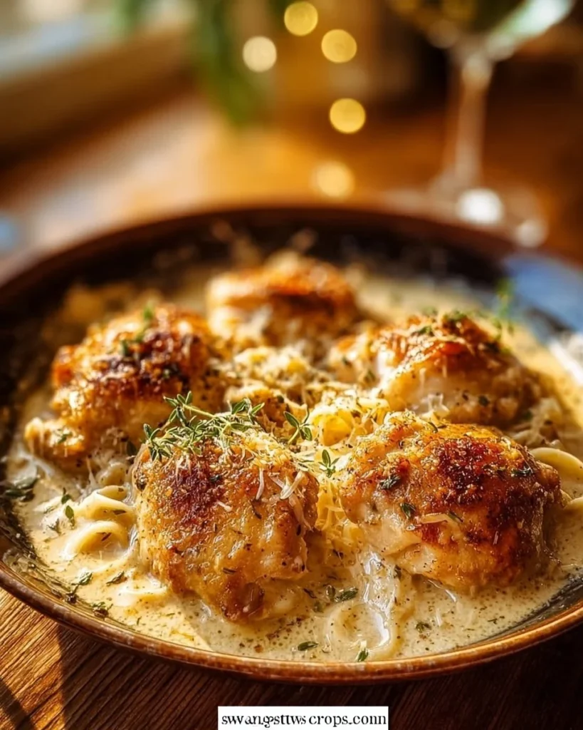 Cheese and Pepper Chicken dish with colorful peppers and creamy sauce