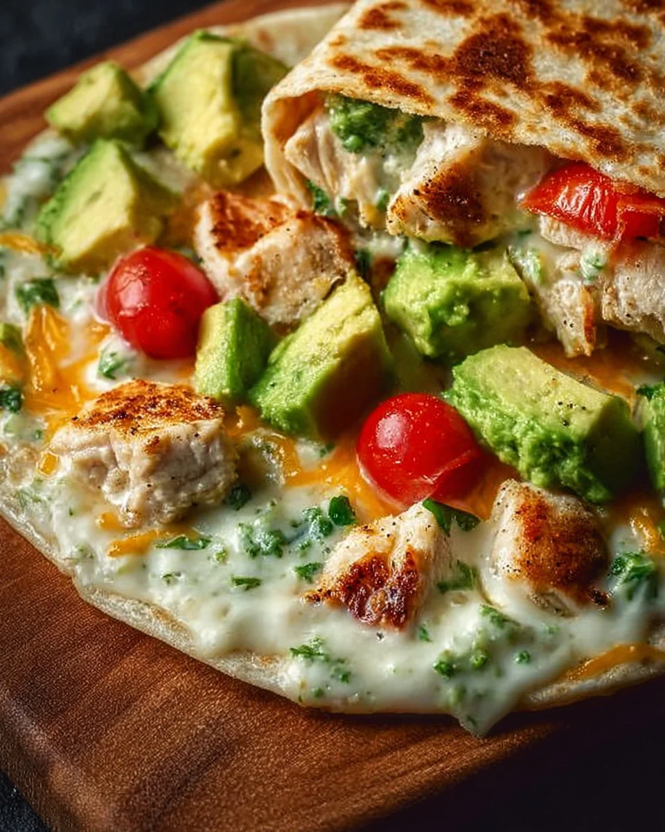 Chicken Avocado Ranch Burritos