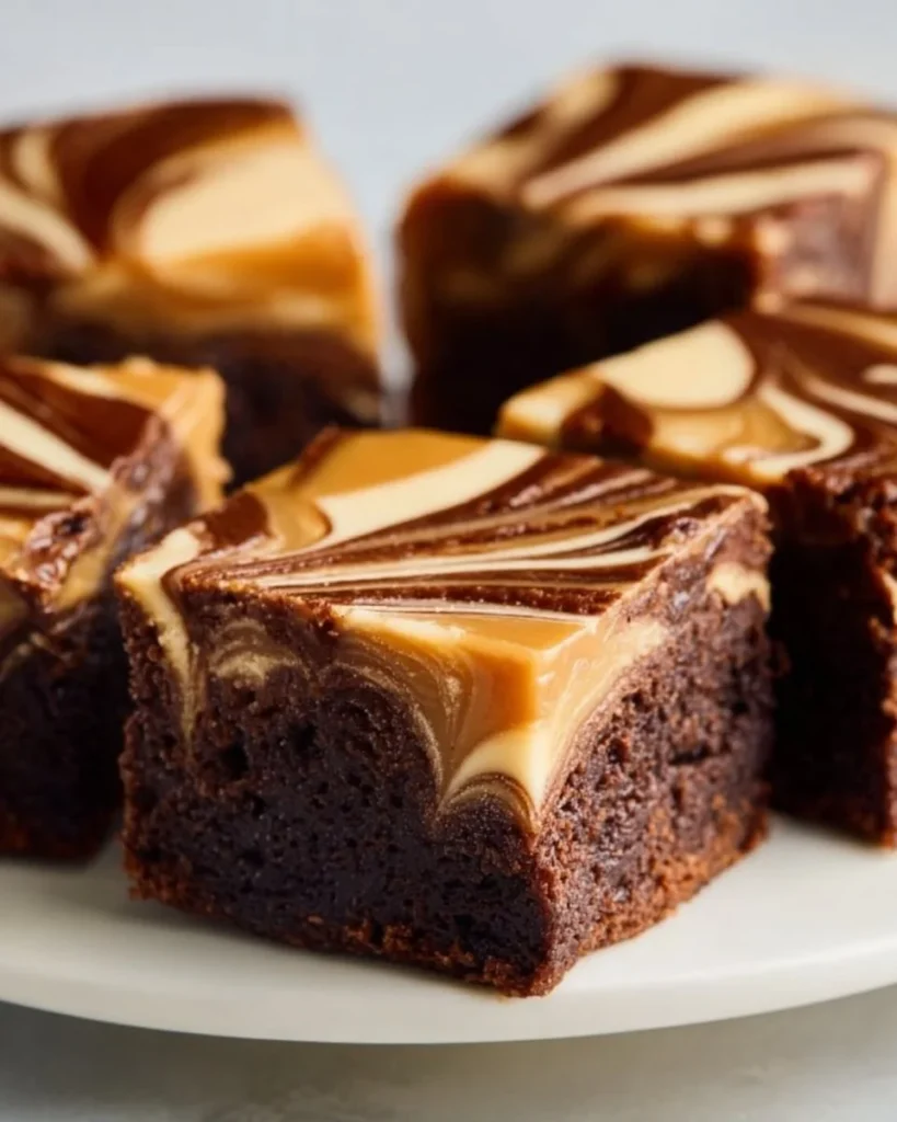 Delicious Coffee Caramel Brownies with rich coffee and caramel flavor