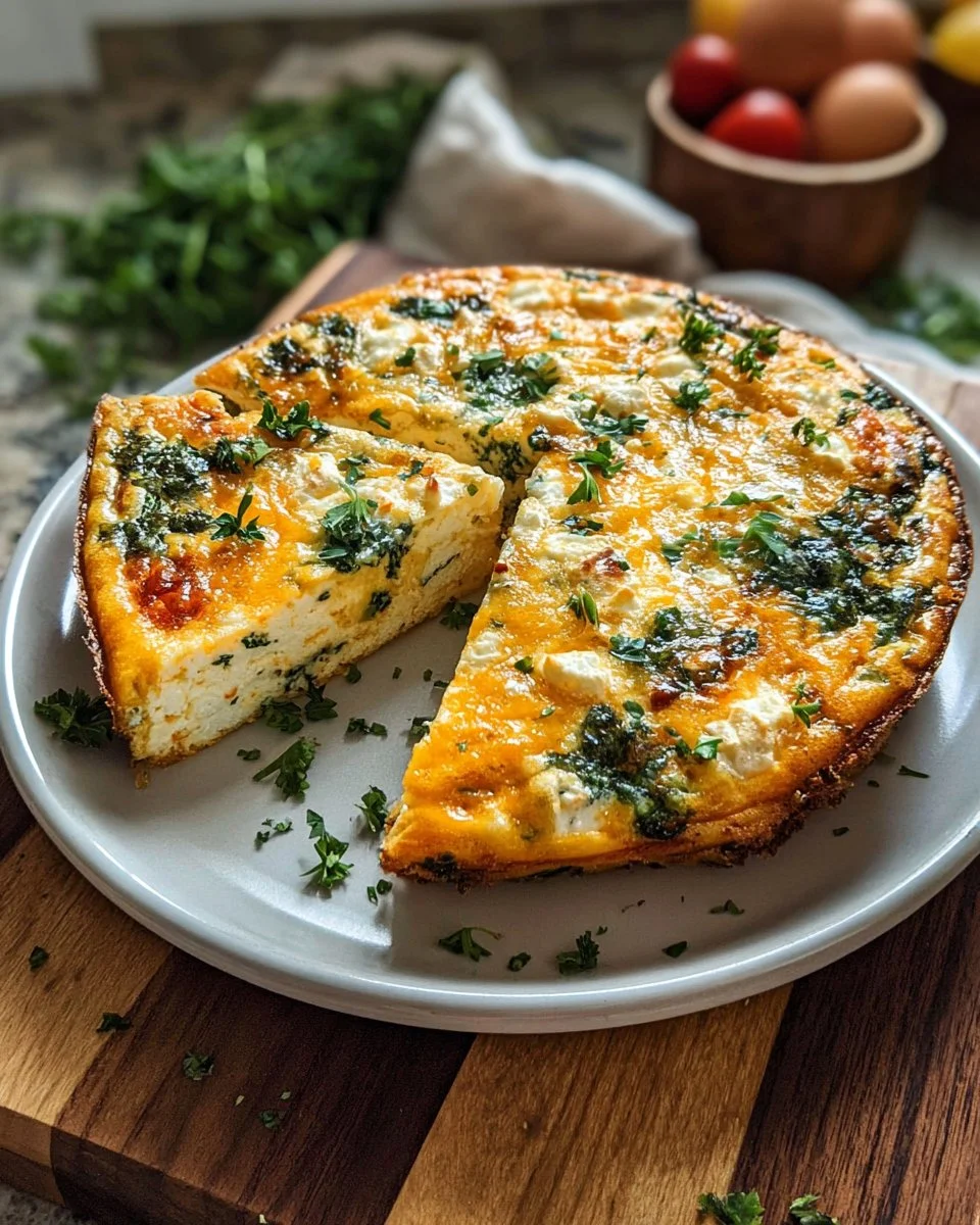 Crustless Cottage Cheese Breakfast Quiche
