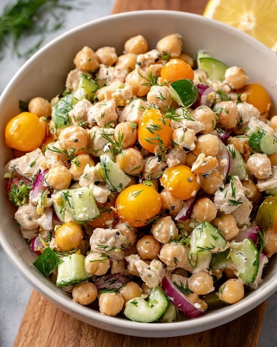 Healthy Tuna Garbanzo Bean Salad