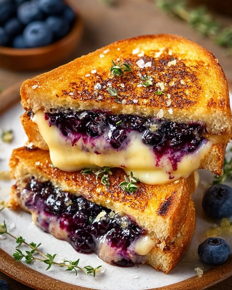 Juicy Blueberry Grilled Cheese