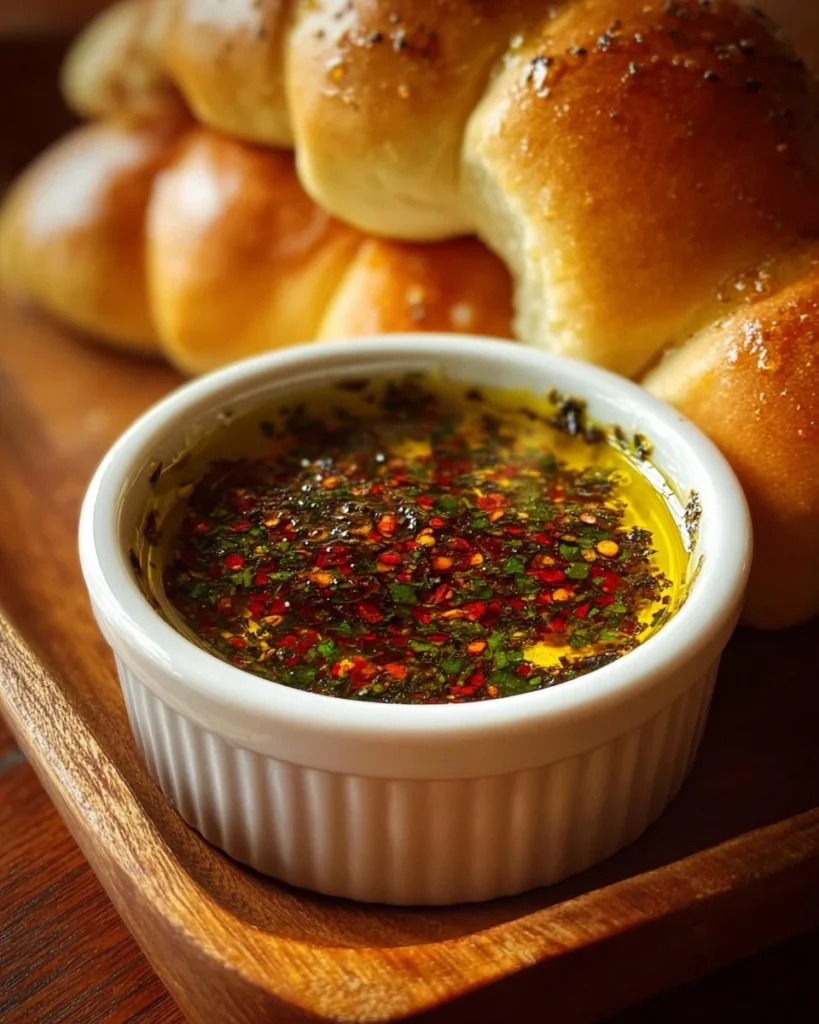 Carrabba's flavorful bread dipping oil served with fresh bread