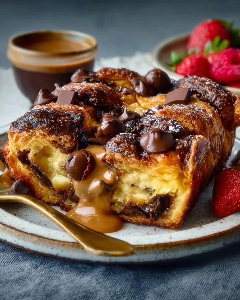Chocolate Croissant Breakfast Bake