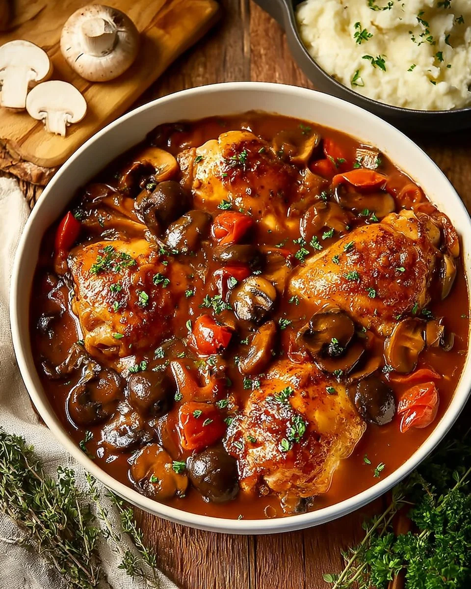 Classic French Hunter's Chicken: Chicken Chasseur