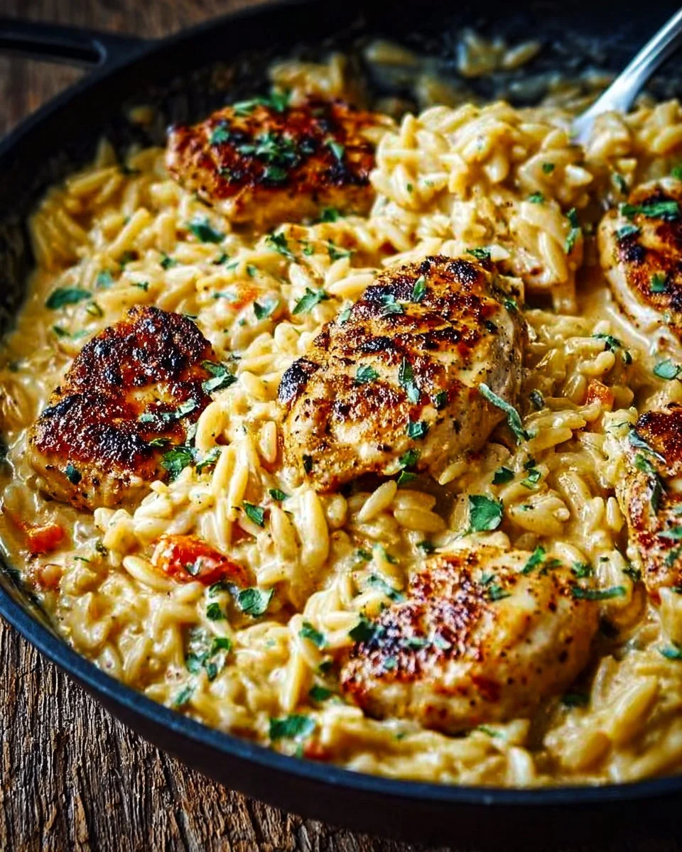 Comforting One-Pot Cajun Chicken Alfredo Orzo in Just 30 Minutes
