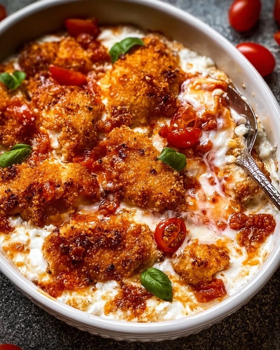 Cottage Cheese Chicken Parm Bowl
