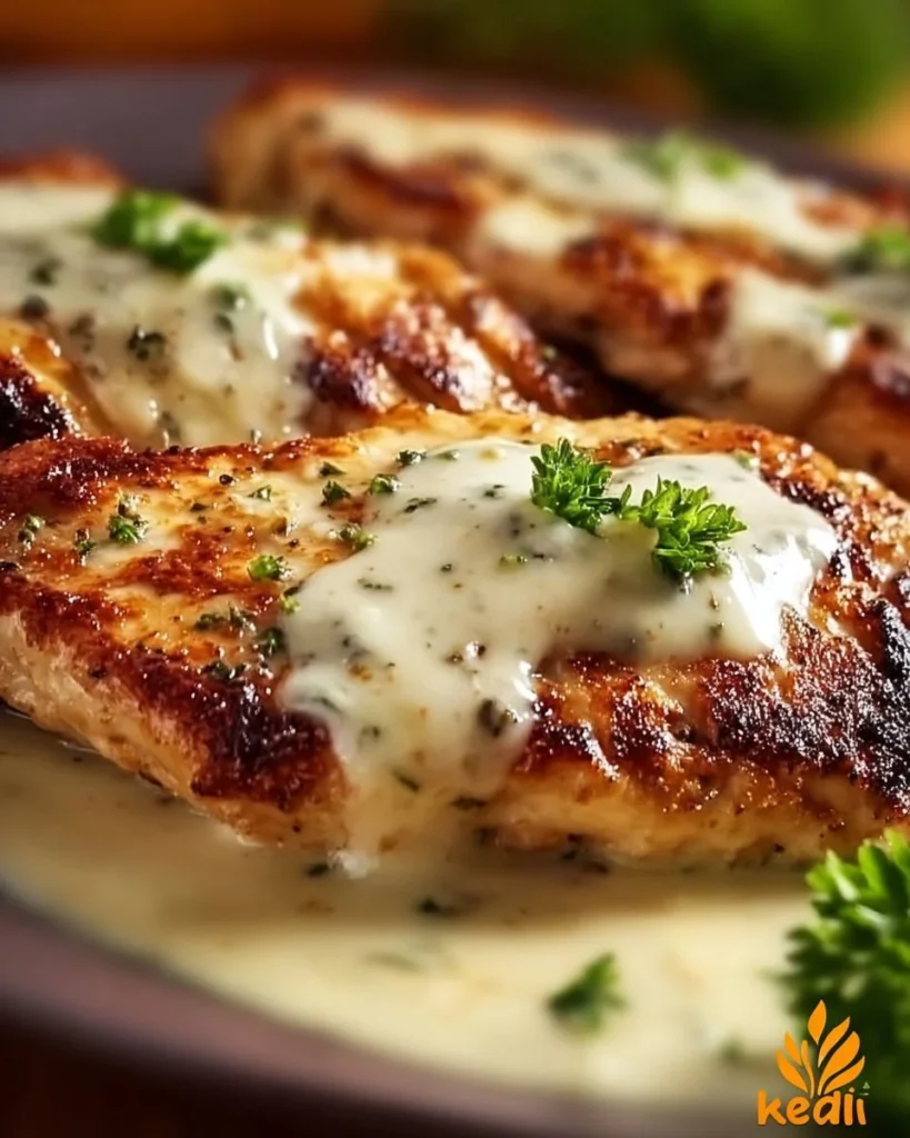 Crispy Malibu Chicken with a golden crust and fresh garnishes