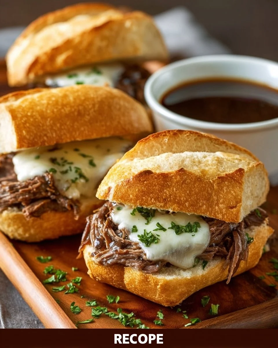 Crockpot French Dip Sandwiches