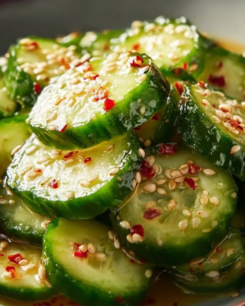 Delicious Din Tai Fung cucumber salad served in a bowl with fresh ingredients