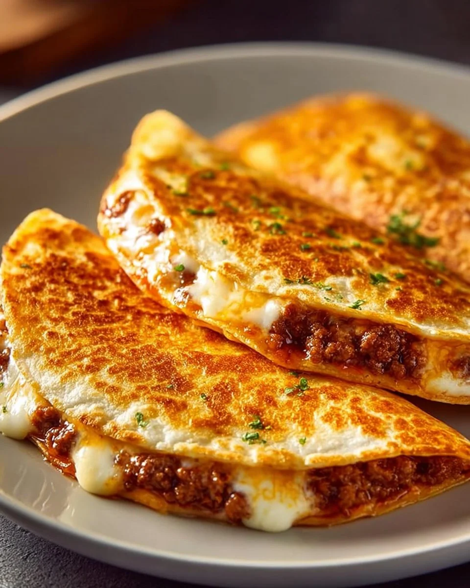 Easy Cheesy Ground Beef Quesadillas