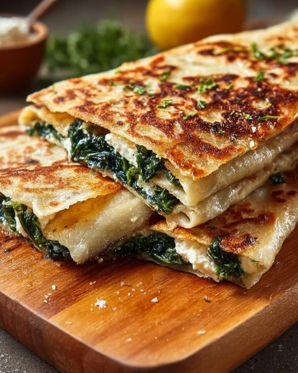 Gözleme with Spinach and Feta
