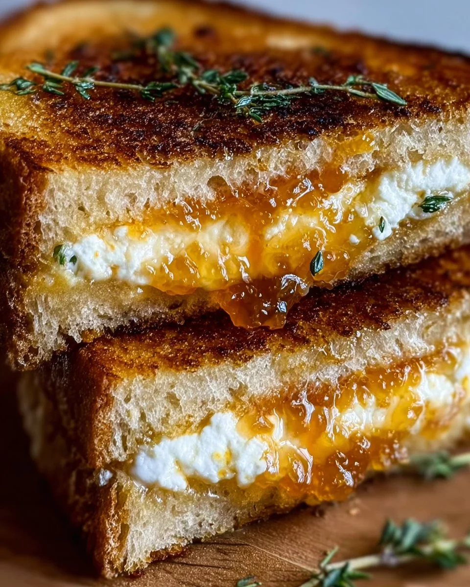 Indulge in Goat Cheese Grilled Cheese with Honey Bliss