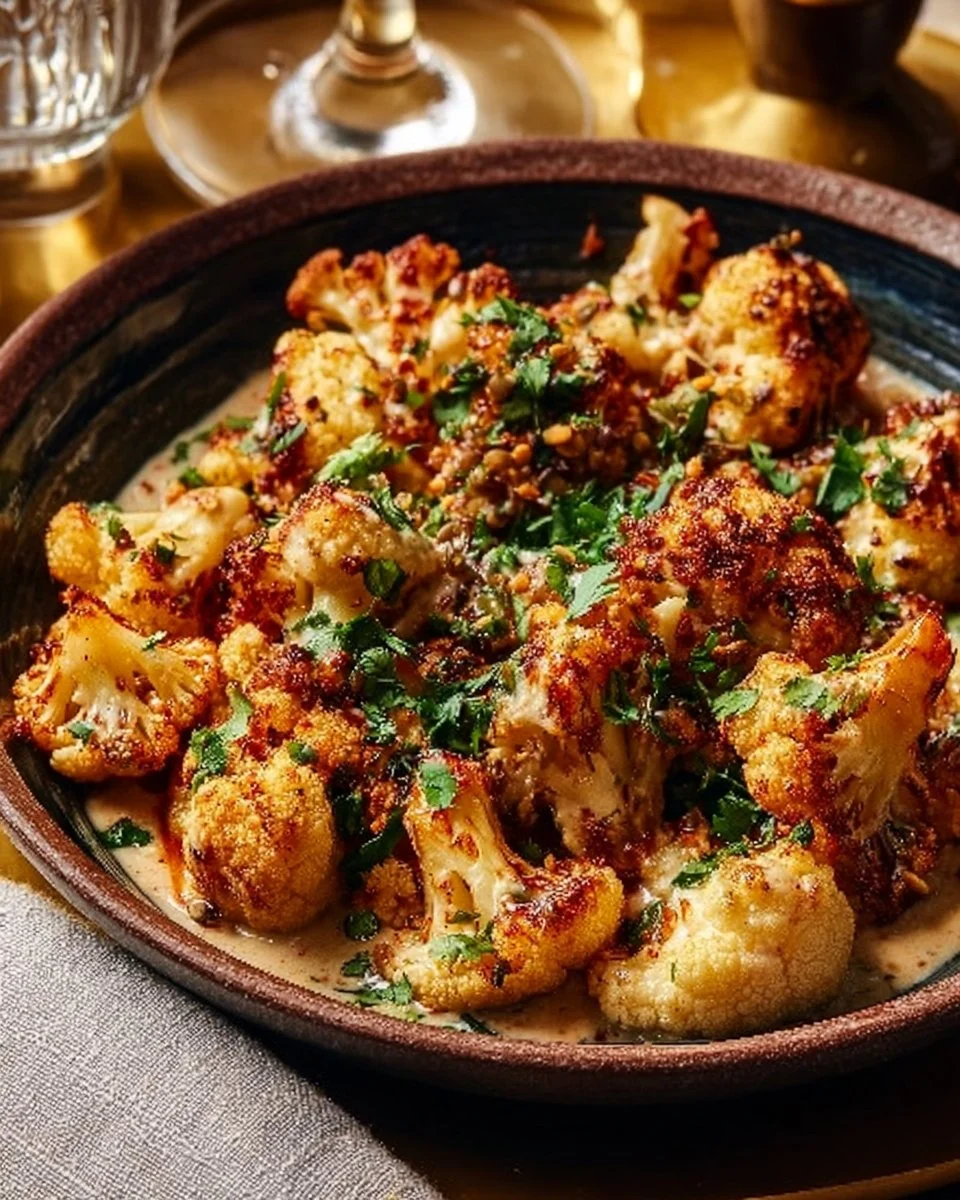 Moroccan Cauliflower with Tahini-Honey