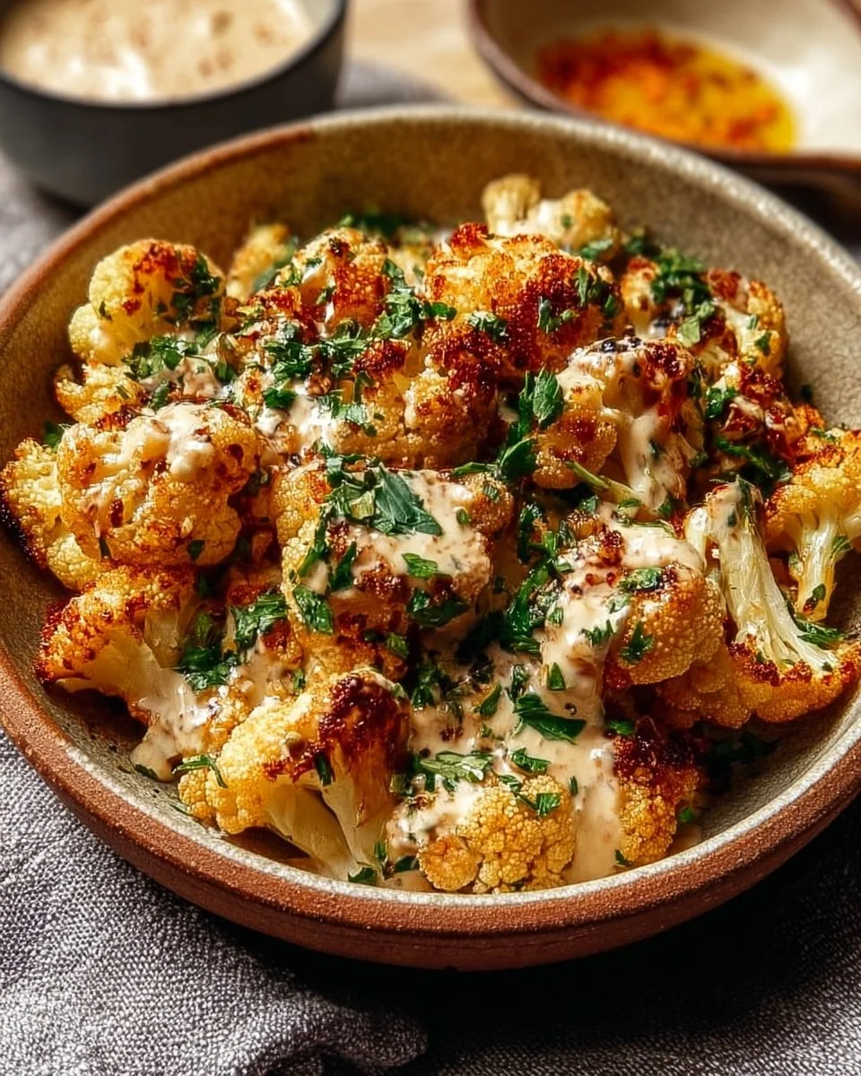 Moroccan Cauliflower with Tahini-Honey