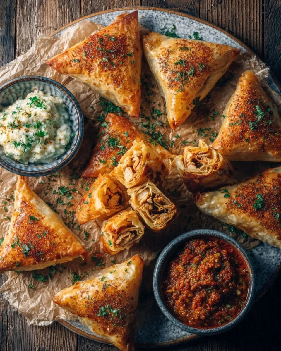Moroccan Spiced Chicken Pastries