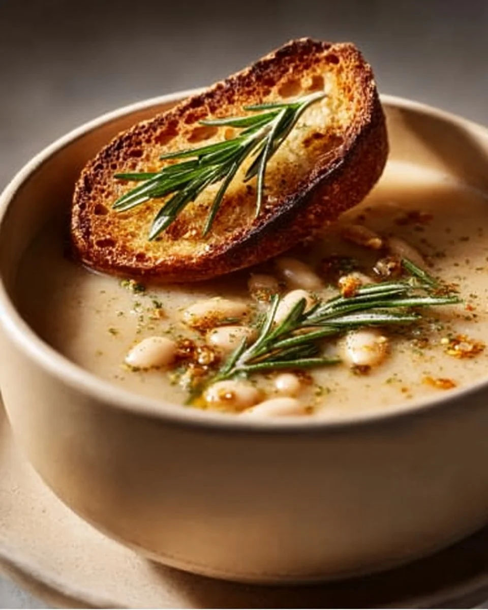 Roasted Garlic and White Bean Soup