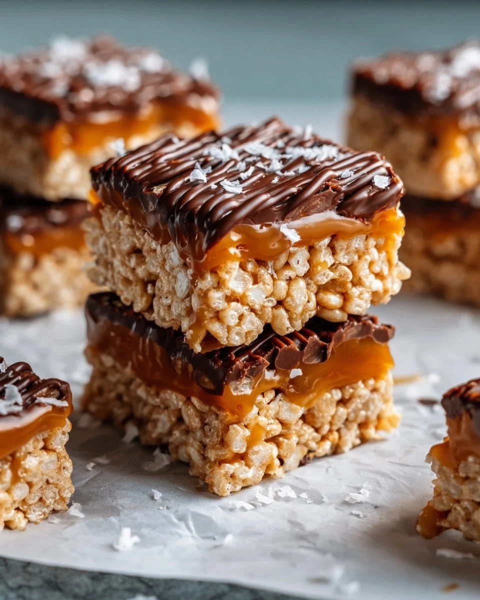 Salted Caramel Rice Krispie Treats: A Sweet & Salty Indulgence