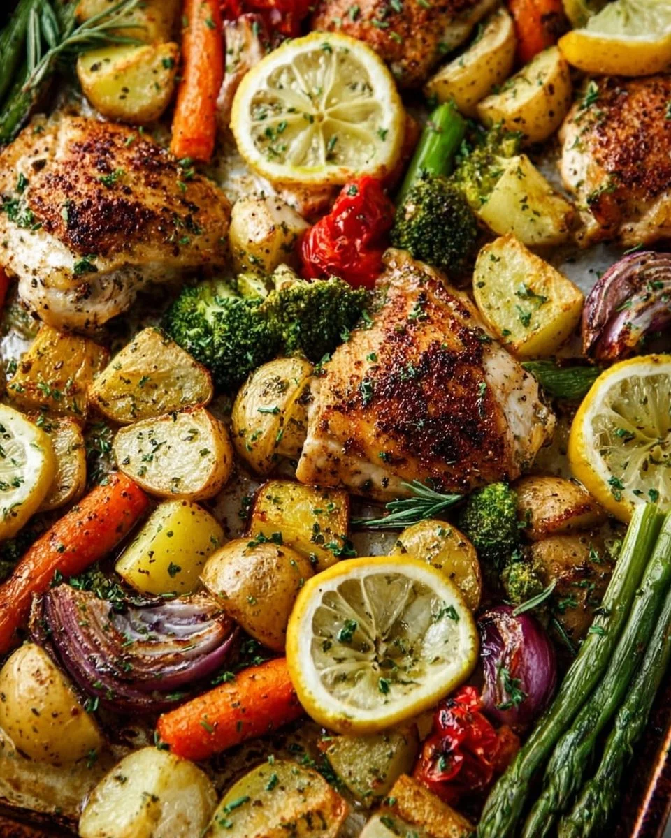 Sheet Pan Lemon Herb Chicken and Vegetables