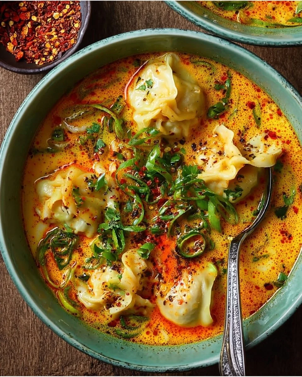Simple Coconut Curry Soup with Dumplings