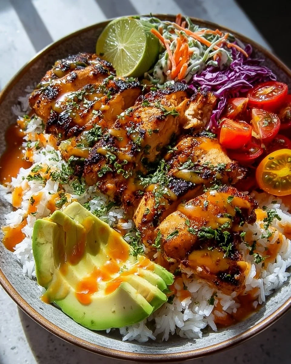 Spicy Maple Chicken and Coconut Rice