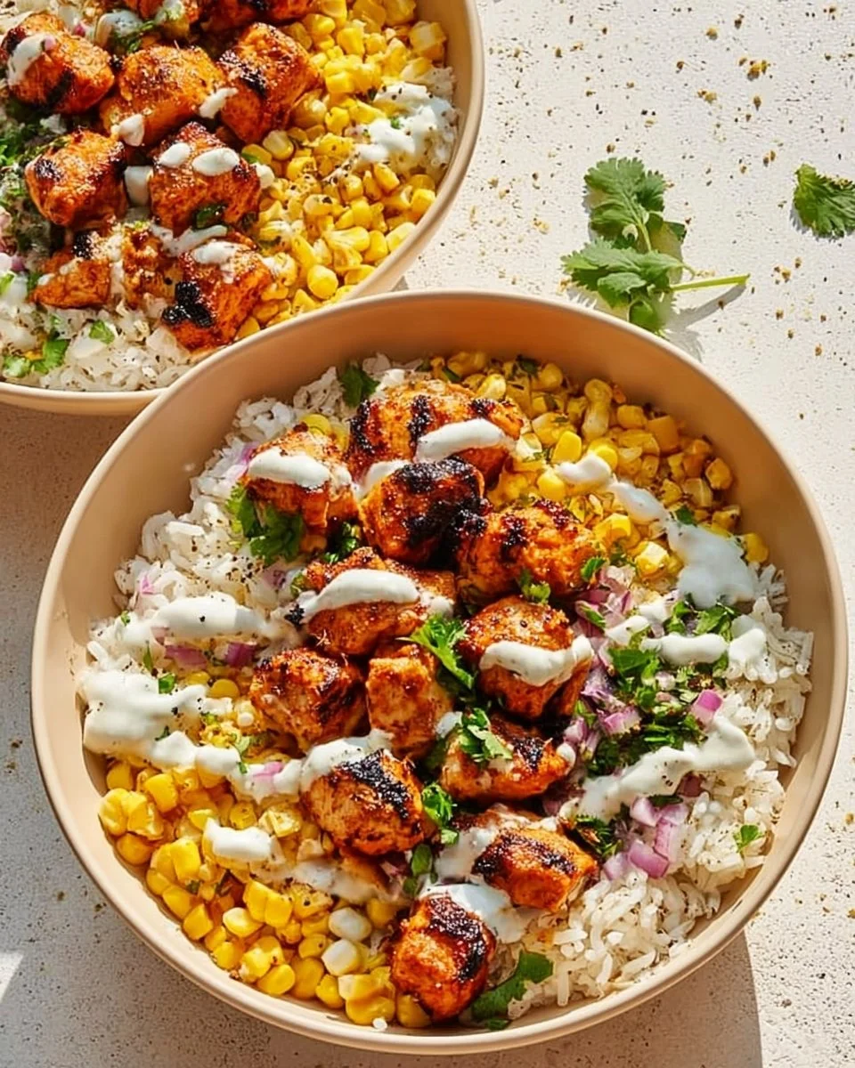 Street Corn Chicken Rice Bowl