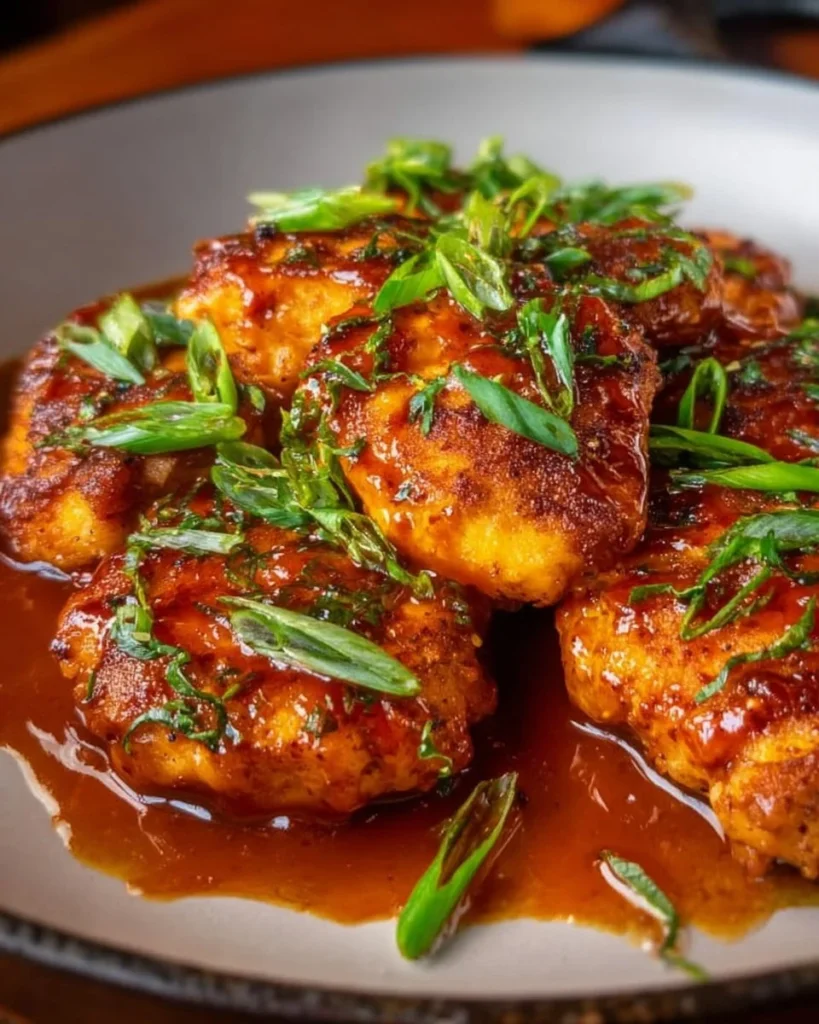 Delicious Spicy & Sweet Chicken Devil dish served on a plate