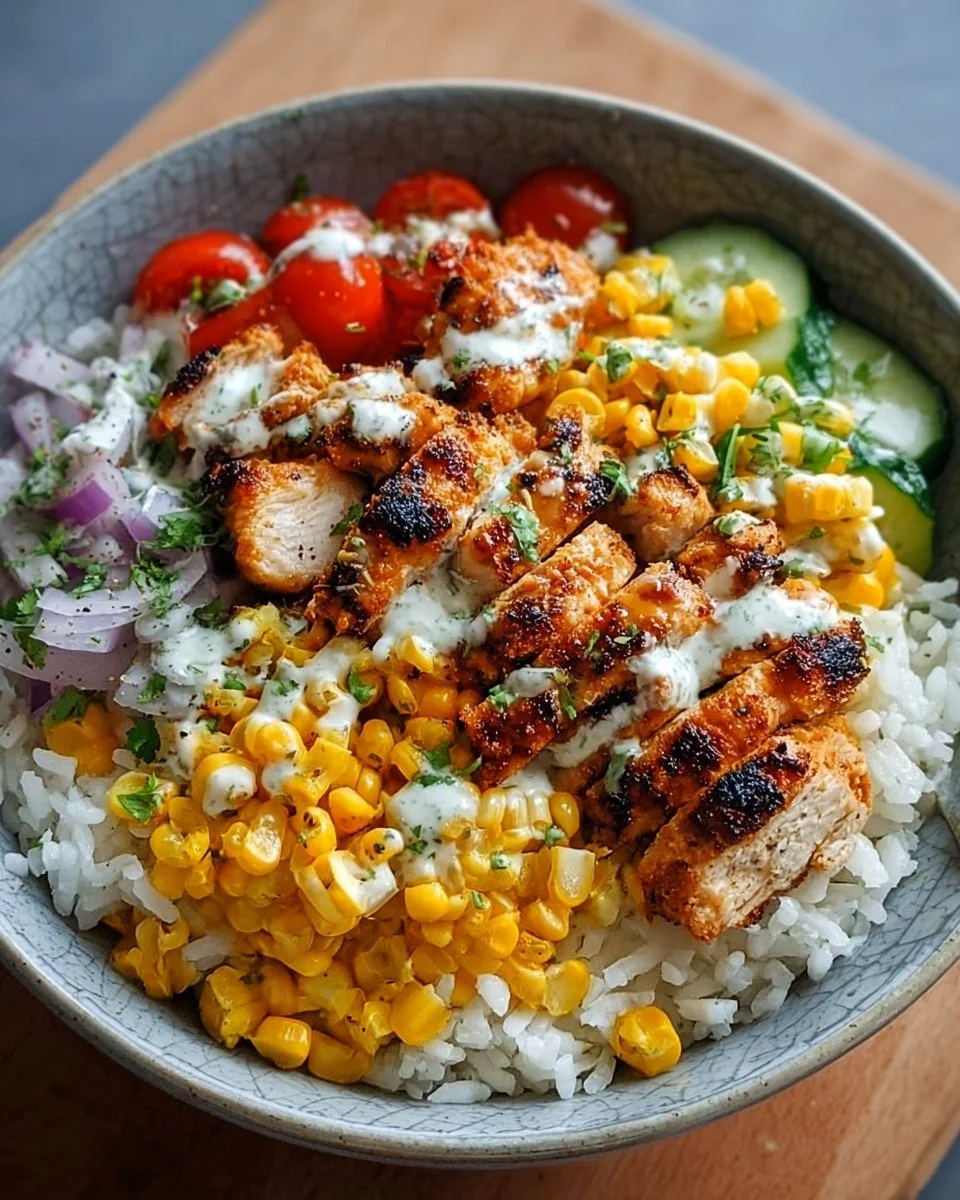 Street Corn Chicken Rice Bowl