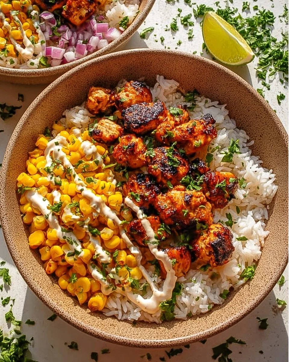 Street Corn Chicken Rice Bowl